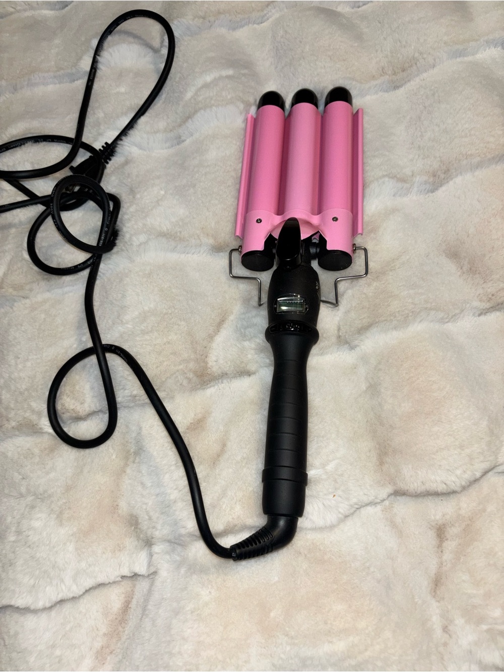 Pink Triple Barrel Waver Hair Styling Iron - Unbranded